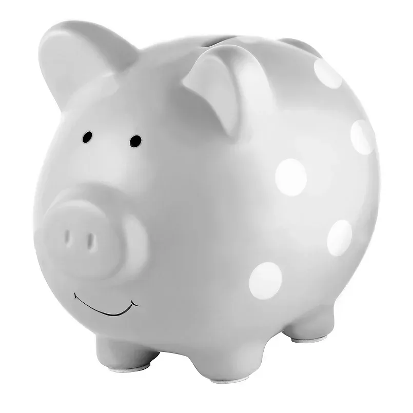 Pearhead Polka Dot Piggy Bank