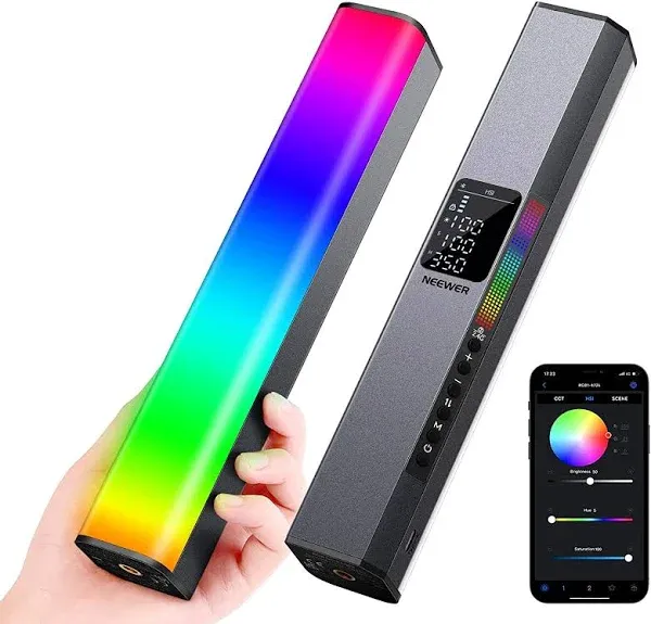 RGB LED Video Light Stick, Touch Bar &amp; APP Control,Magnet<wbr/>ic Handheld Photography