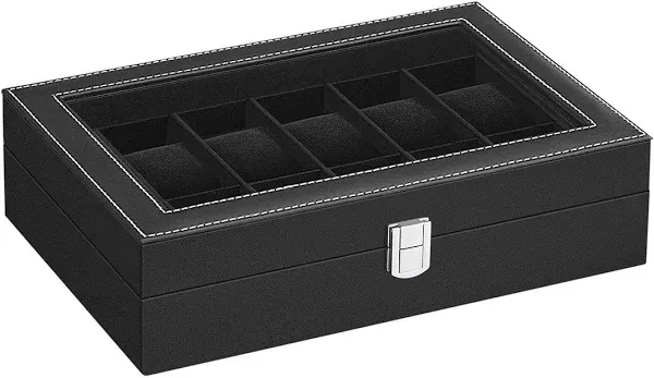 SONGMICS Watch Box with 12 Slots