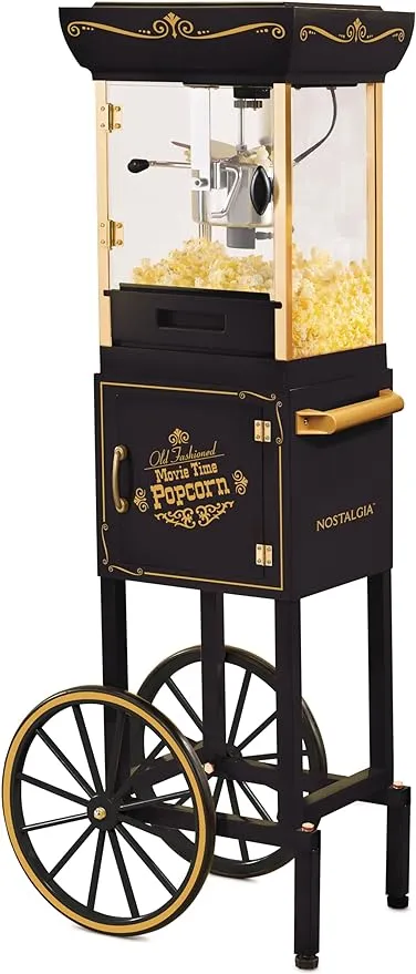 Nostalgia NKPCRT2548RD 2.5-Ounce, 10-Cup Popcorn Cart, 48-Inch - Red