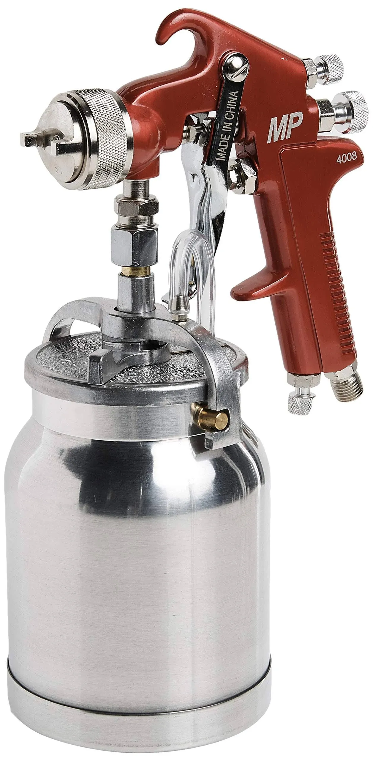 Astro Pneumatic 4008 Spray Gun with Cup, Red Handle, 1.8mm Nozzle