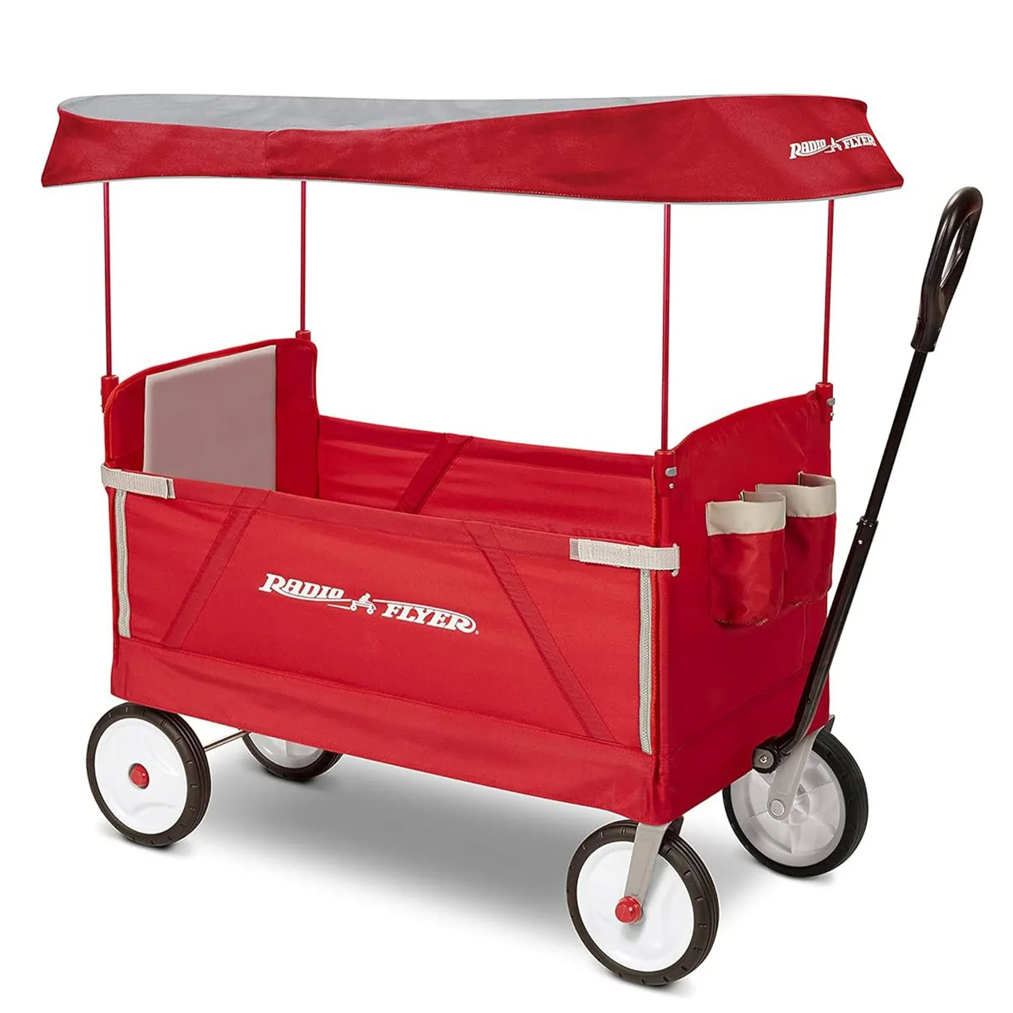 Radio Flyer 3 in 1 EZ Fold Wagon with Canopy - Red