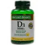 Nature's Bounty Vitamin D3 125 mcg, 400 Softgels