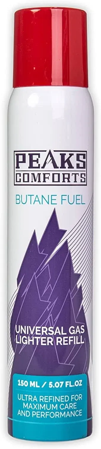 Peaks Comforts Butane Refill for Torch Lighter, 150 ml Butane Fuel Canister,Ultra ...