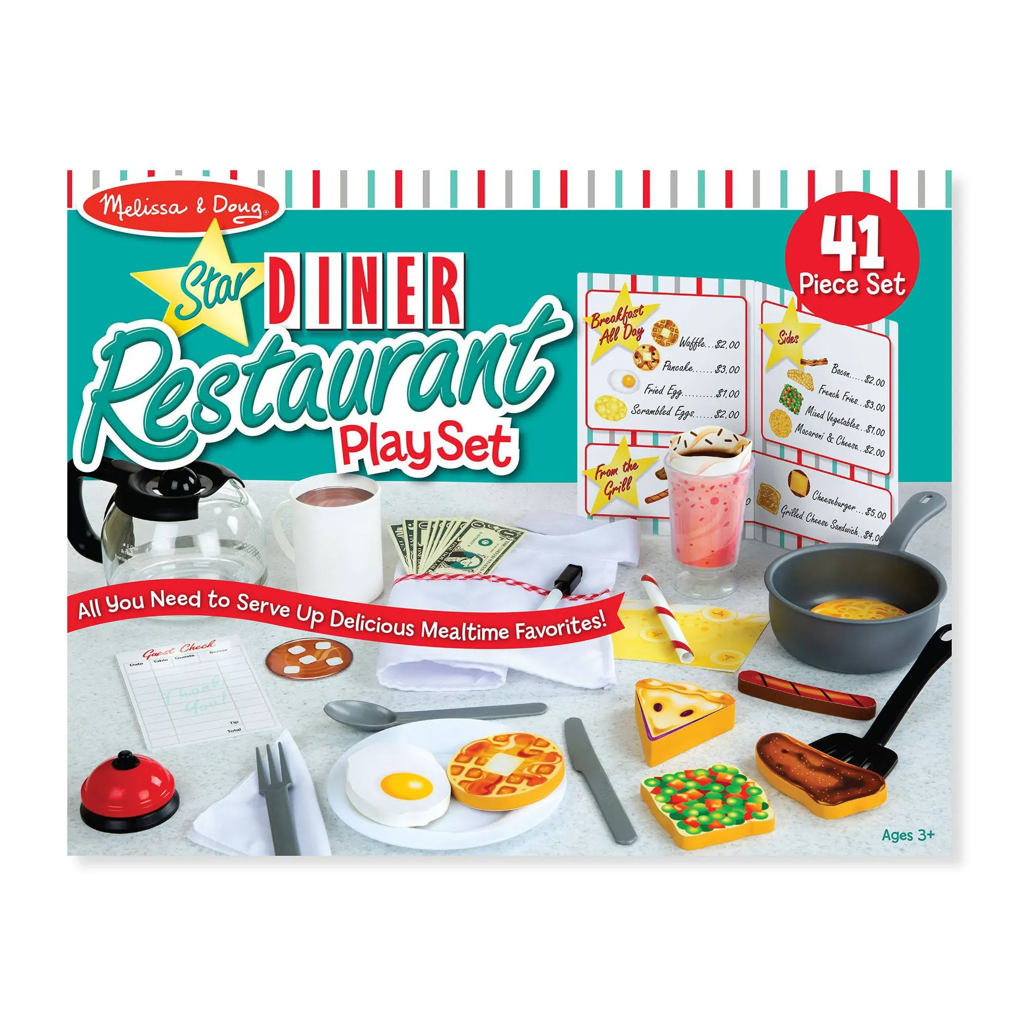 Melissa & Doug Star Diner Restaurant Playset in White at Nordstrom