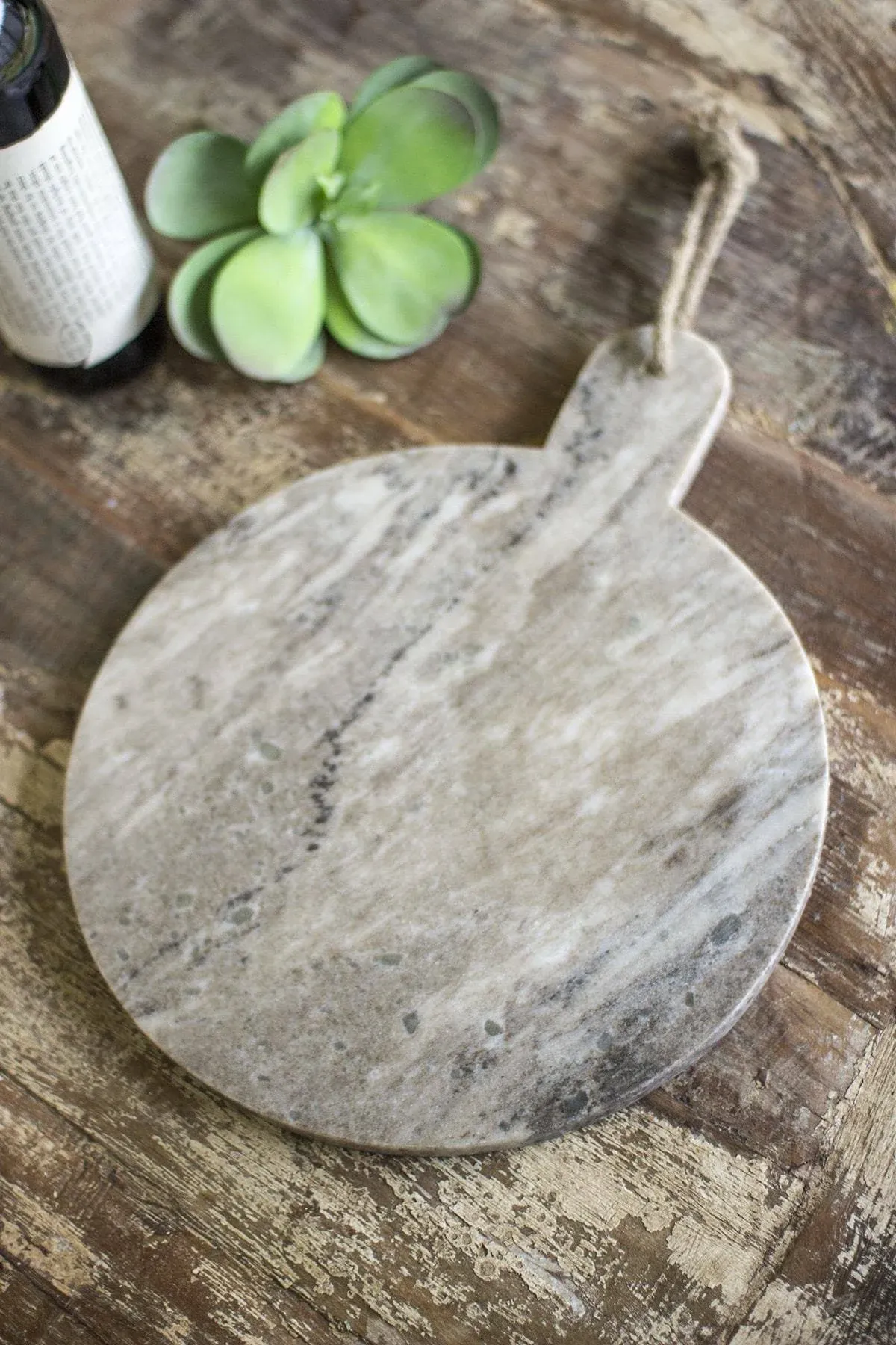 Kalalou Round Marble Cutting Board, One Size, Gray