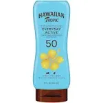 Hawaiian Tropic Everyday Active Lotion Sunscreen SPF 50, 8oz | Hawaiian Tropic Sunscreen SPF 50, Sunblock, Broad Spectrum Sunscreen, Oxybenzone Free Sunscreen, Water Resistant Sunscreen SPF 50, 8oz