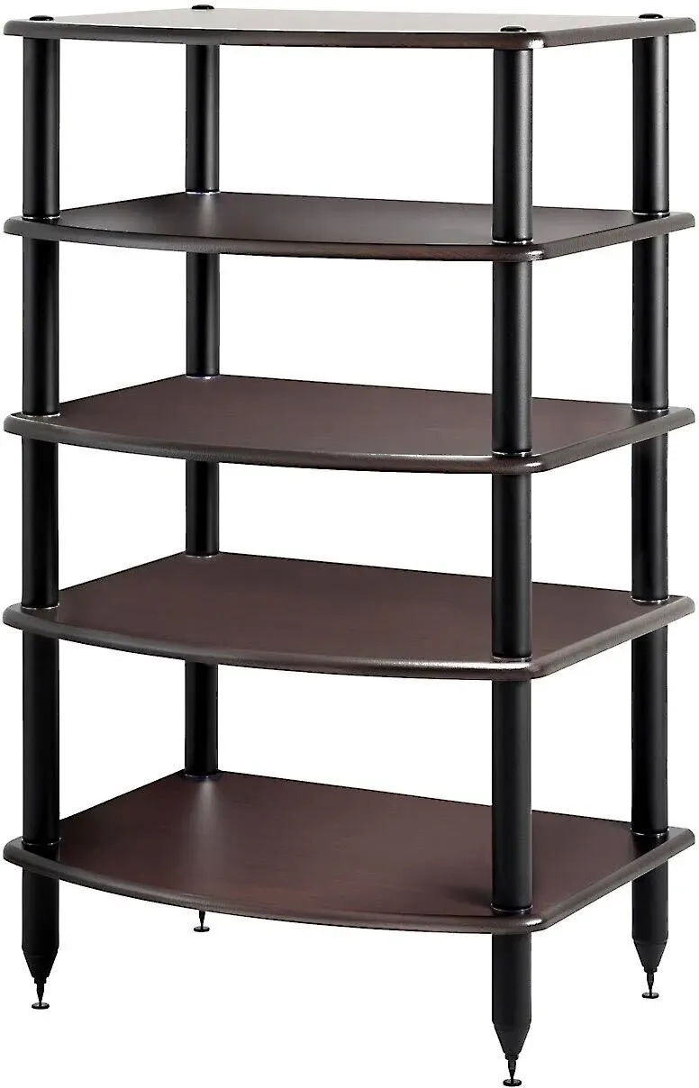 Pangea Audio Vulcan 5-Shelf Audio Rack - Espresso Shelves