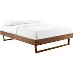 MODWAY Billie in Walnut Twin Wood Platform Bed Frame MOD-6212-WAL