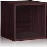 Way Basics Stackable Large Storage Cube, Espresso