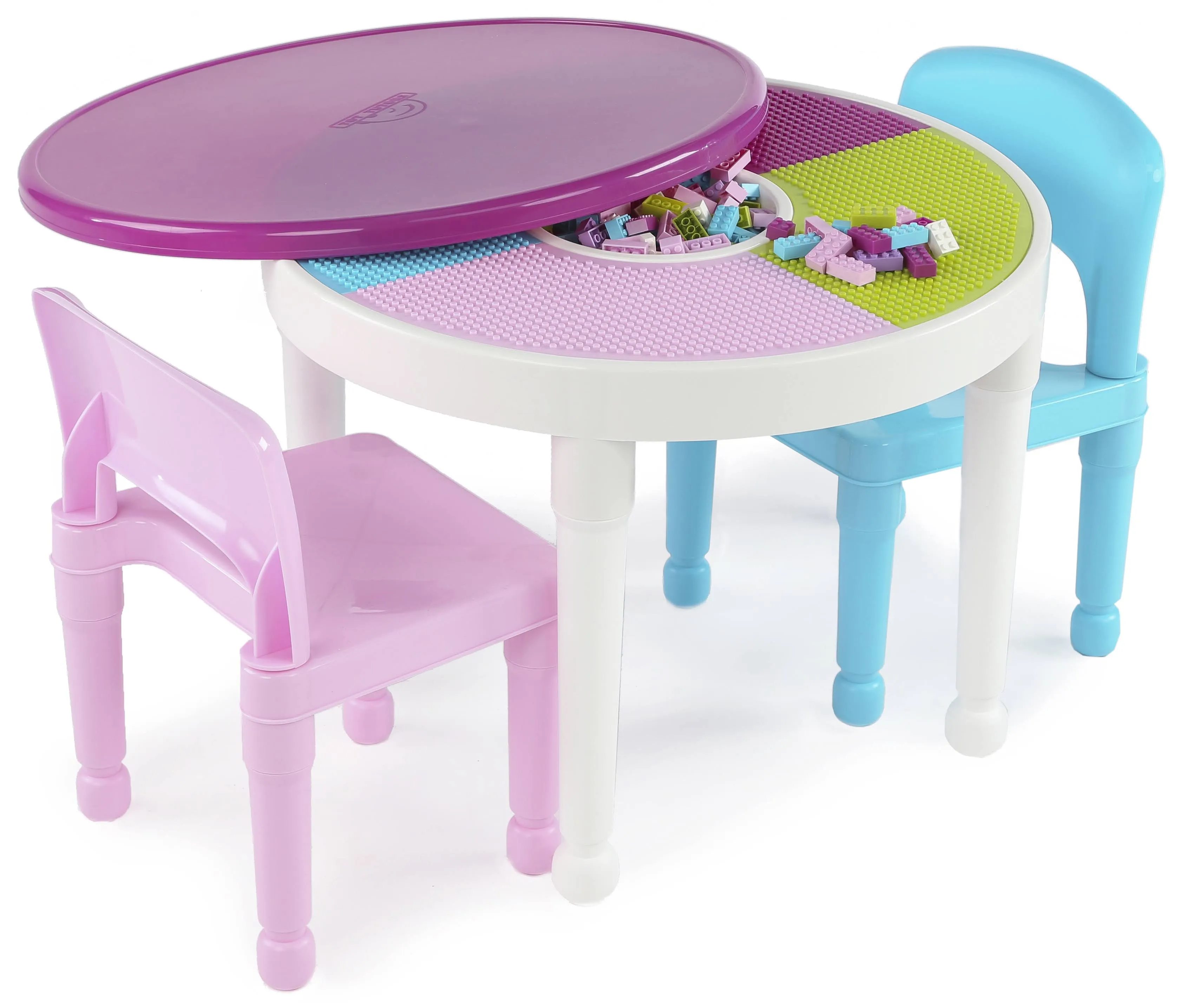 2-in-1 Kids Activity Table and 2 Chairs Set