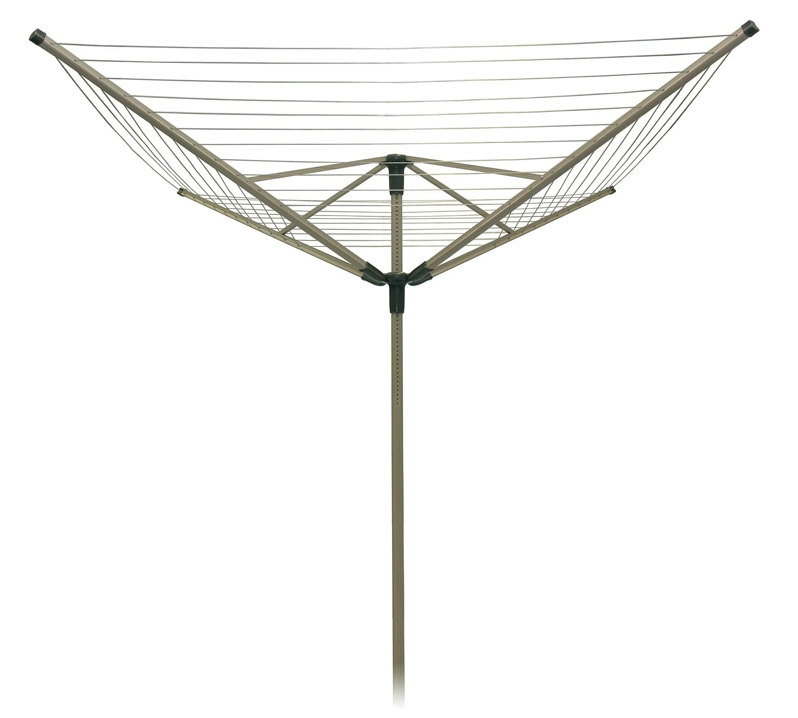 Strata Heavy Duty Rotary Outdoor Drying Rack - 194 Feet Umbrella Clothesline Outdoor Dryer, Light Weight Aluminum Frame Outside Clothes Drying Rack, Sahara Beige