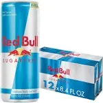 Red Bull Energy Drink Sugar Free 12 Pack 8.4 fl oz Sugarfree