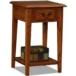 Favorite Finds Square Side or End Table in Medium Oak by Leick Furniture