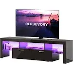 Clikuutory Modern LED 70 inch Long TV Stand