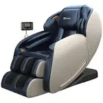 Real Relax Massage Chair Favor-06, Full Body Zero Gravity SL-Track Shiatsu Massage Recliner Chair with APP Control, Brown