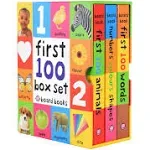 First 100 Board Book Box Set (3 books)