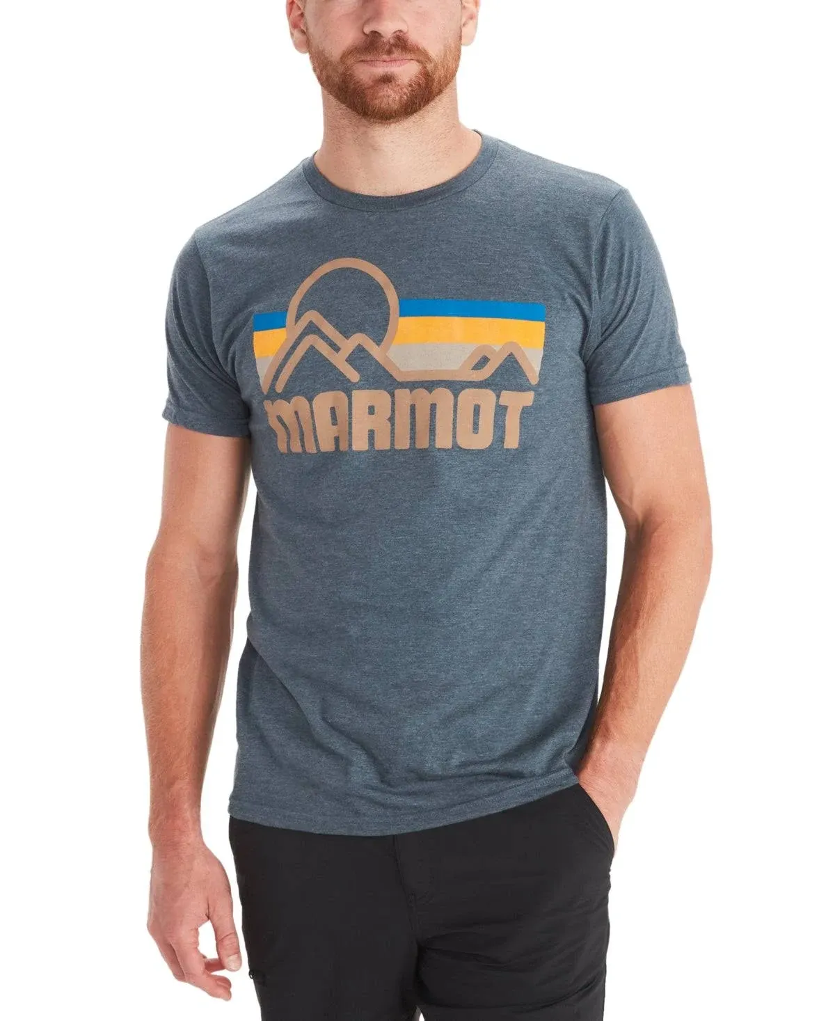 MARMOT Men's Coastal Short-Sleeve T-Shirt - Screen Printed Graphic on Soft, Breathable, Eco-Friendly Cotton/Poly Blend