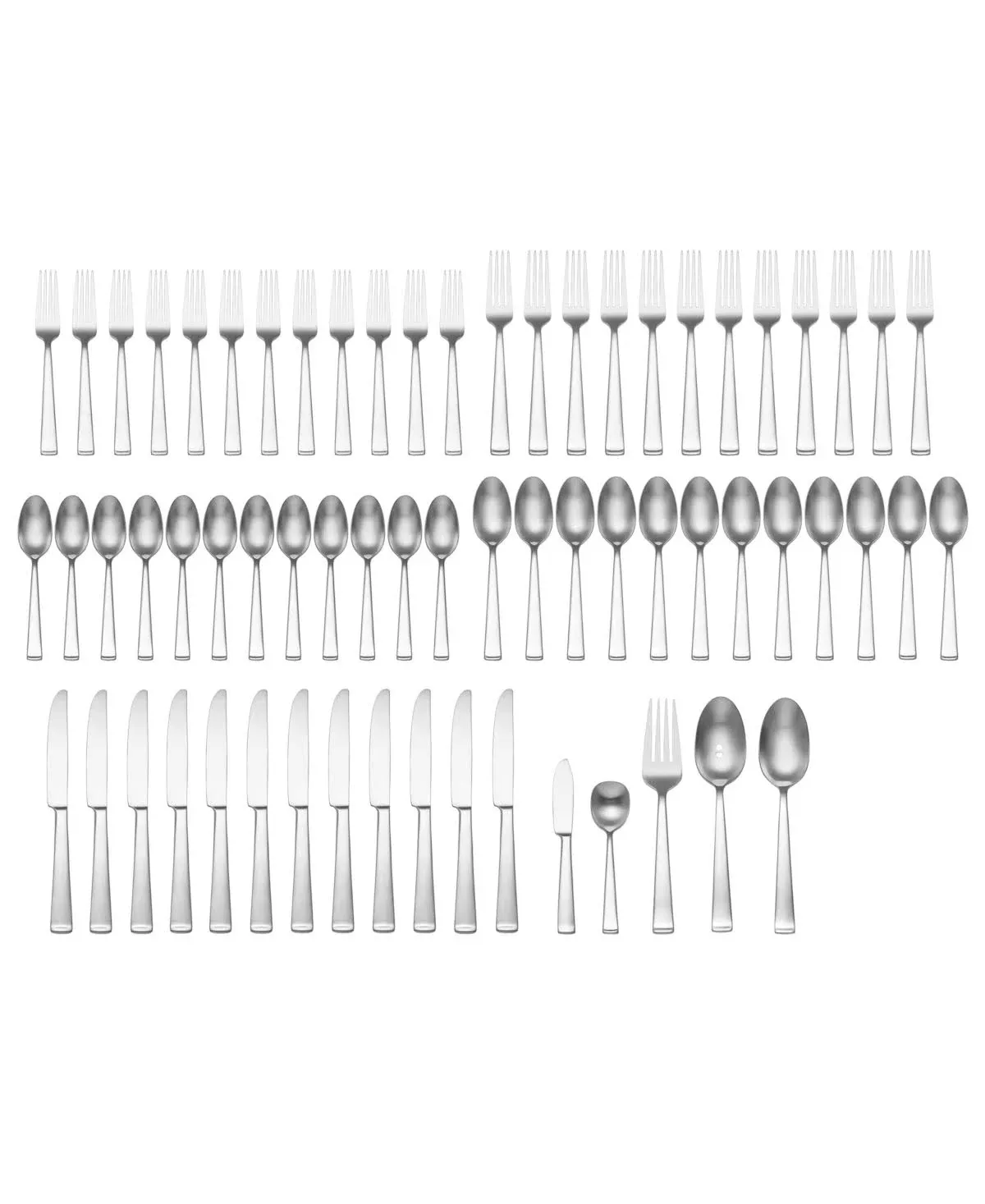 Oneida 18/10 Stainless Satin Lewin Service for Twelve - 65pc Set *