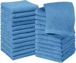 Utopia Towels Cotton Washcloths Set - Pack of 24 - 100% Ring Spun Cotton, Premium Quality Flannel Face Cloths, Highly Absorbent and Soft Feel