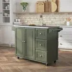 Homestyles Dolly Madison Green Kitchen Cart