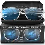 Stylish Blue Light Computer Blocking Glasses for Men and Women - Ease Digital Eye Strain, Dry Eyes, Headaches and Blurry Vision - Instantly Blocks