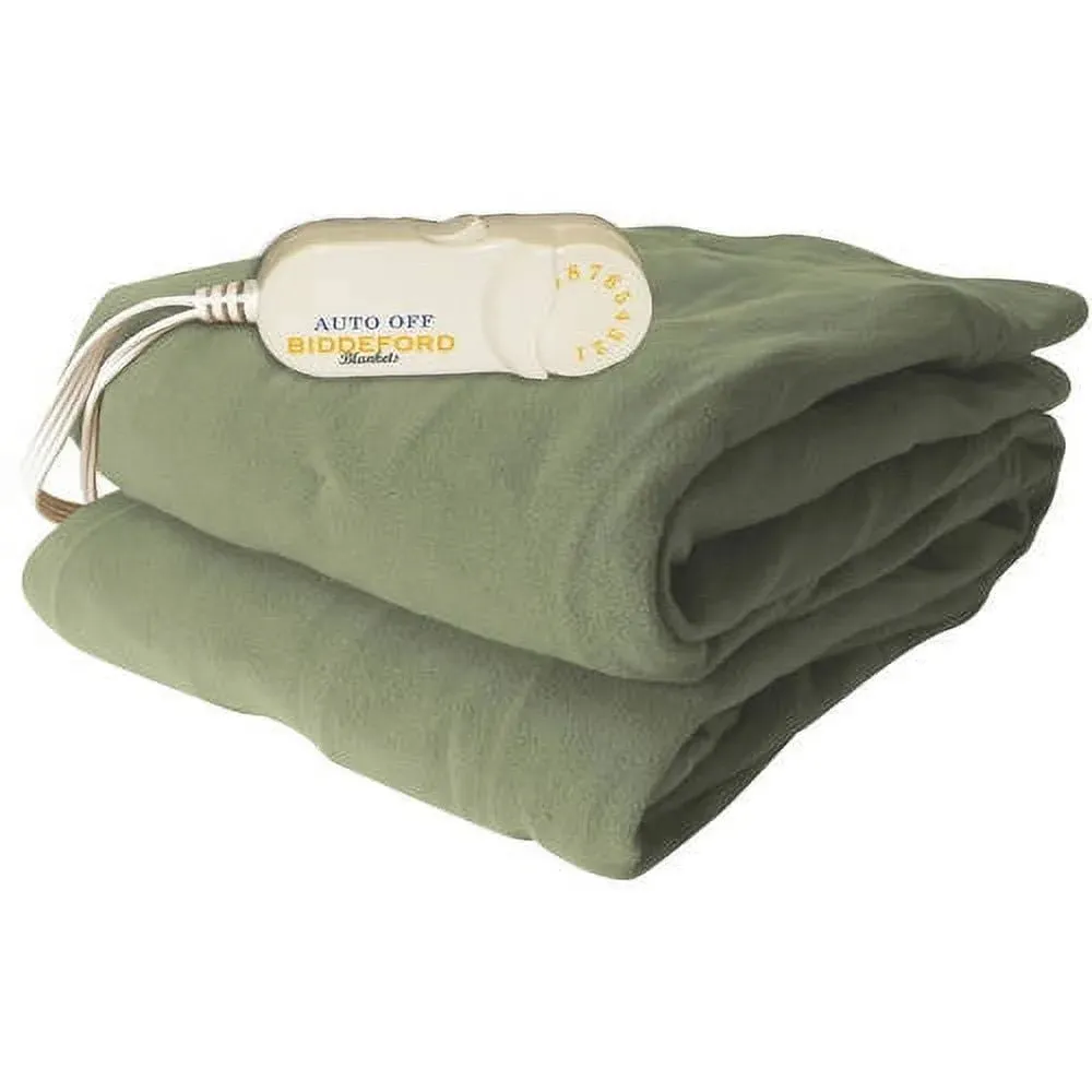 Biddeford Blankets Comfort Knit Heated Blanket with Therapeutic Heat Settings