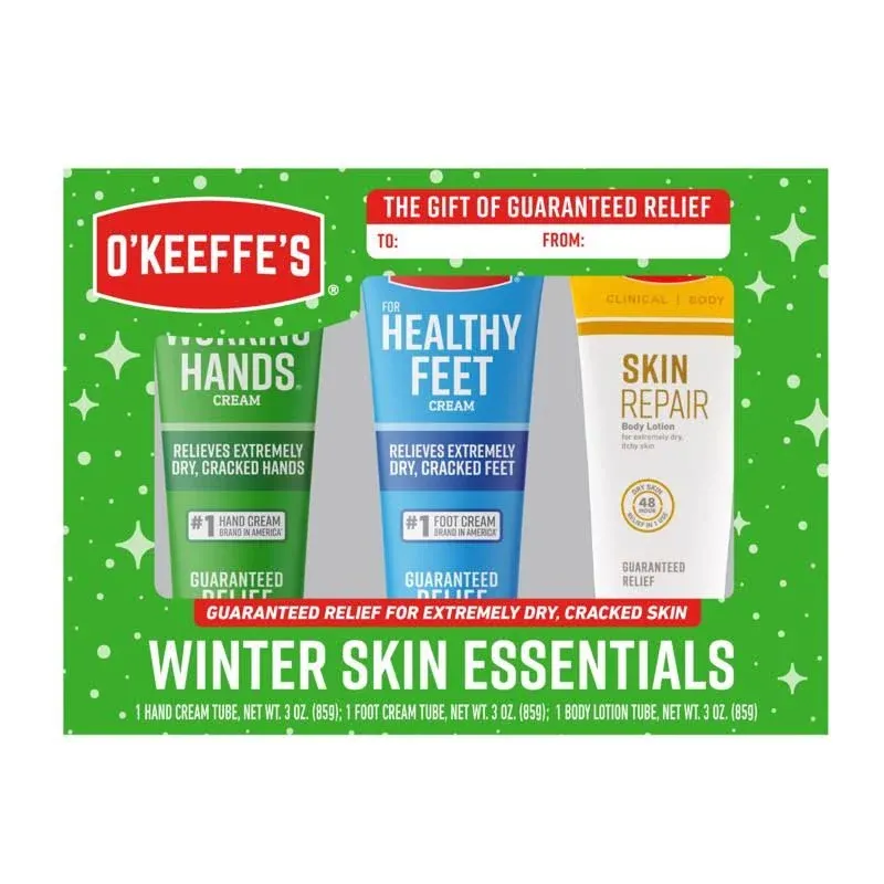 O'Keeffe's Winter Essentials Including Working Hands Healthy Feet and Skin