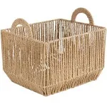 Simplify Vertical Weave Storage Basket with Round Handles