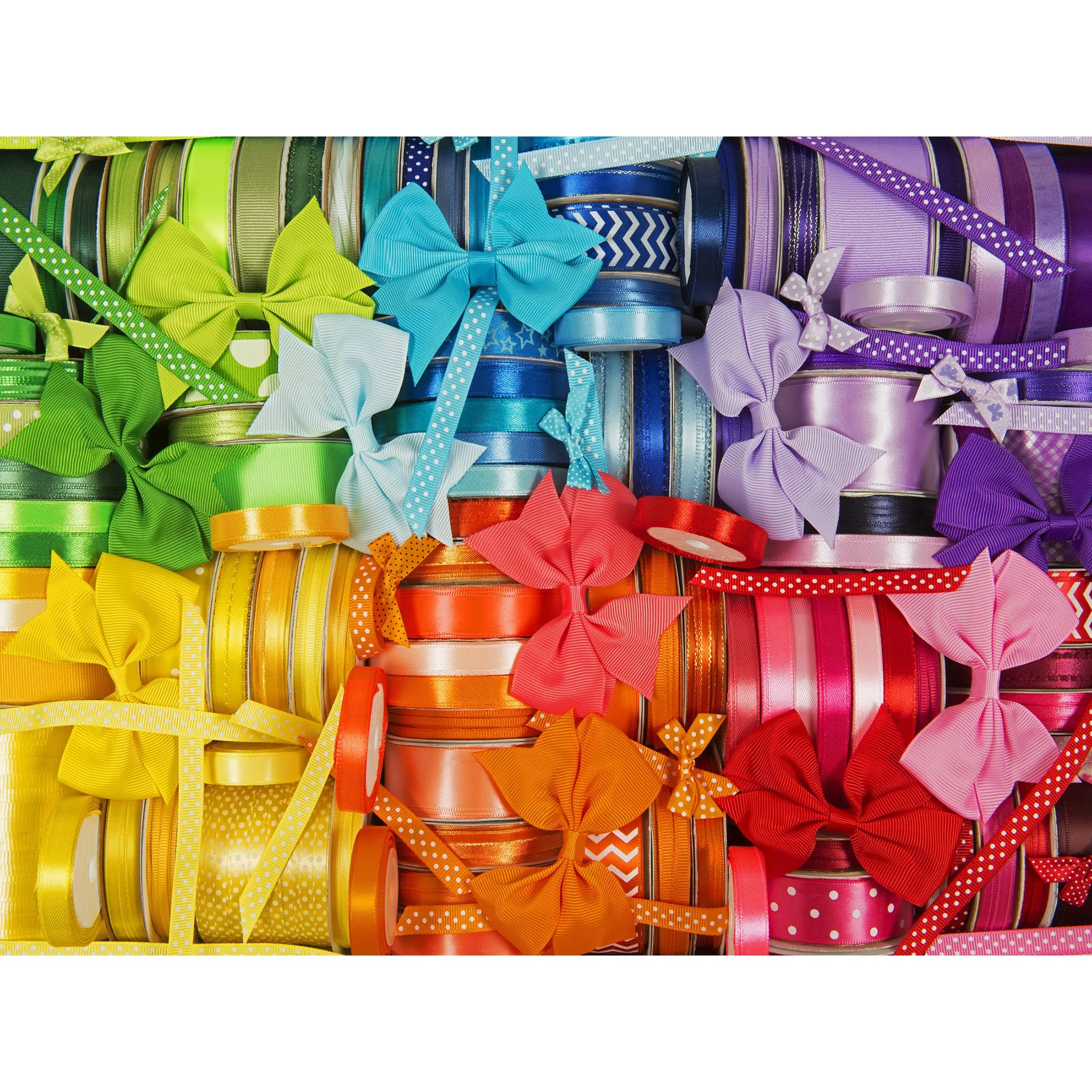 RoseArt - Kodak Premium - Rainbow Ribbons and Bows - 550 Piece Jigsaw Puzzle for Adults