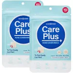 Olive Young Care Plus Spot Patch 2 Pack | Hydrocolloid Acne Korean Spot Patch to Cover Zits, Pimples and Blemishes, for Troubled Skin and Face (204