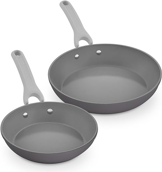 DASH Dream Green Ceramic Frying Pan Set of 2, 9.5" & 11" Fry Pans, Aqua Green - Recycled Aluminum and Ceramic, Nonstick Cookware Set, Oven Safe and Compatible with All Cooktops