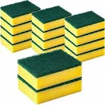 Decorrack 40 Cleaning Scrub Sponges for Kitchen, Dishes, Bathroom, Car Wash, One