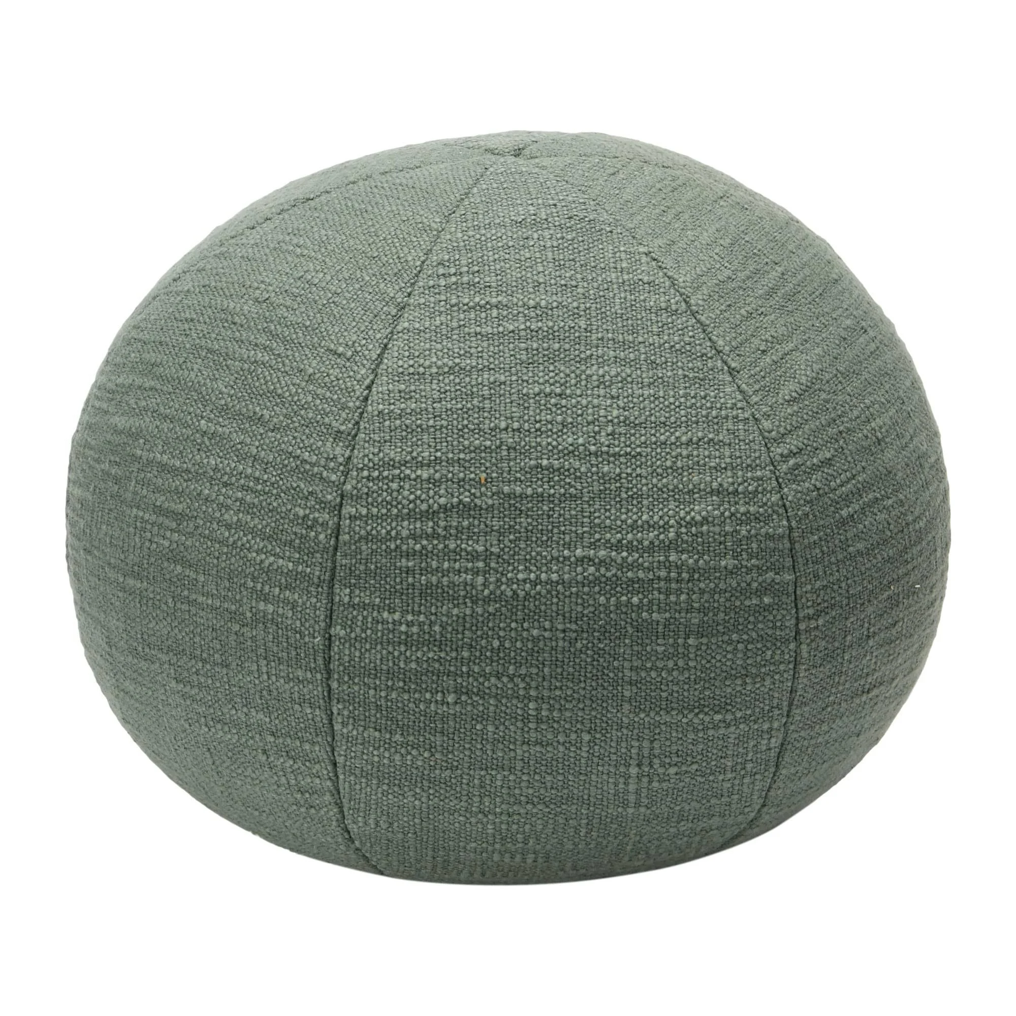 Creative Co-Op Cotton Slub Orb Pillow, 10" L x 10" W x 4" H, Green