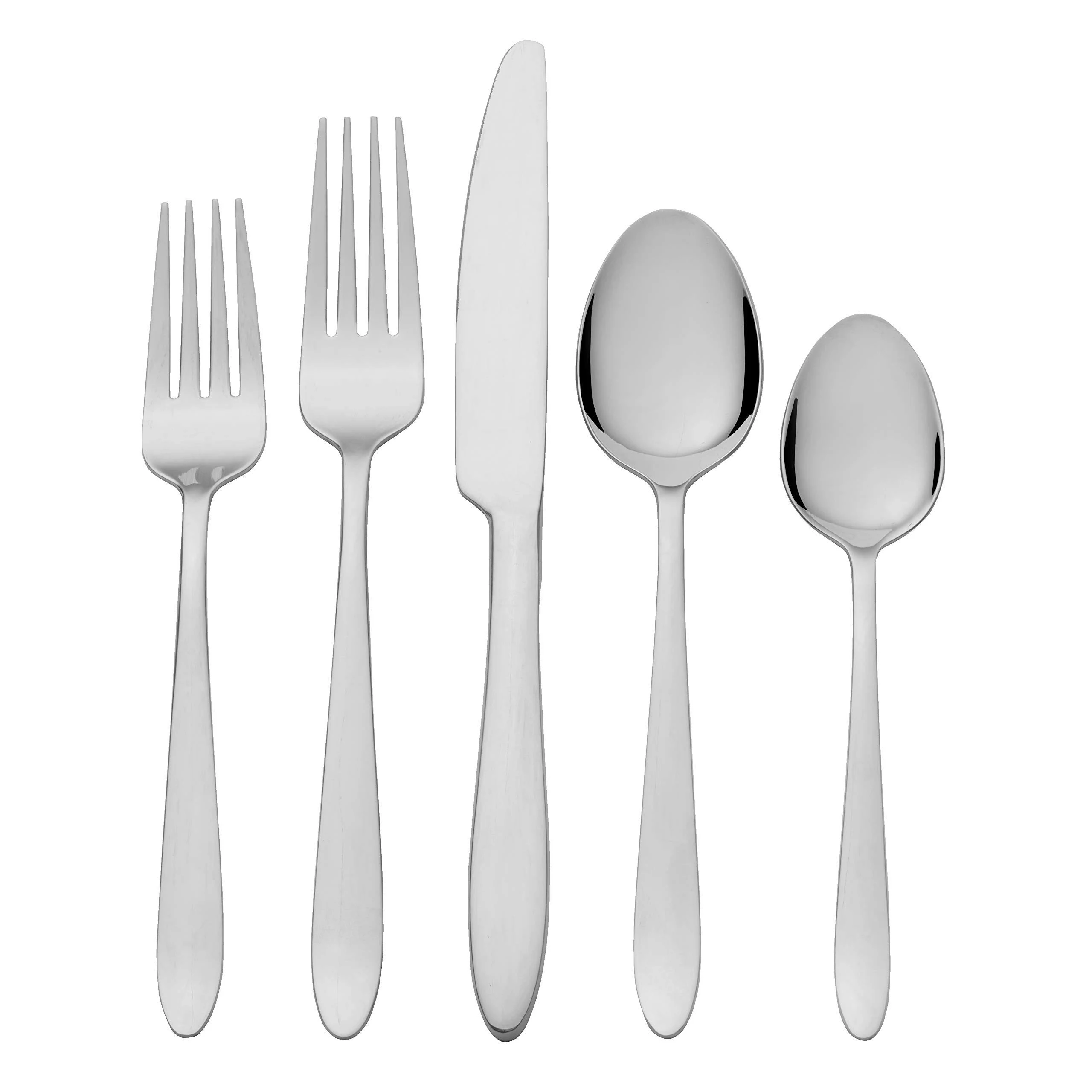 Pfaltzgraff Finn 61-Piece Flatware Set, Silver