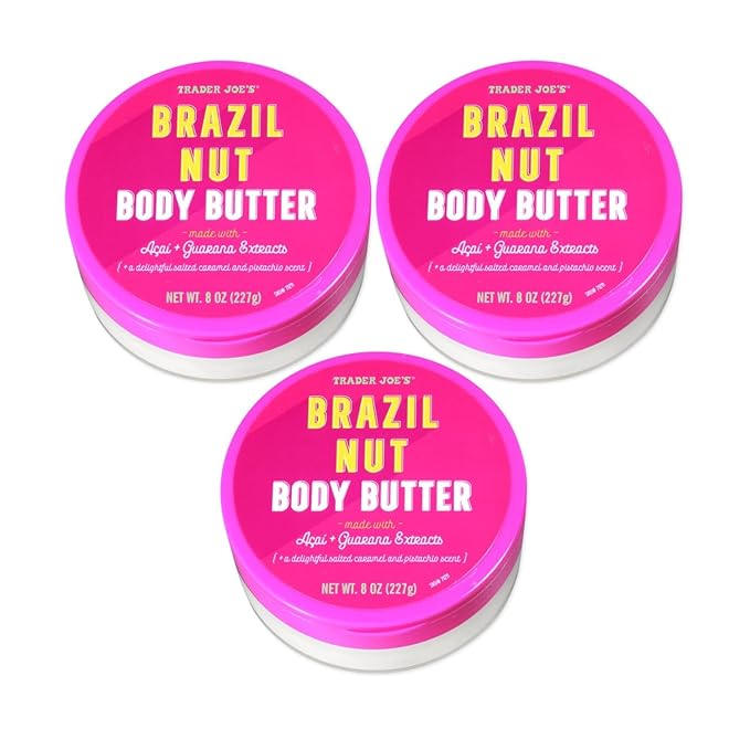 Trader Joe's Brazil Nut Body Butter 227g 8 oz - Pack of 3