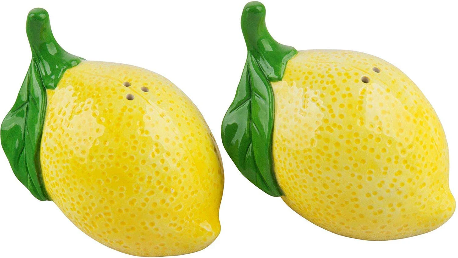 Home Essentials Lemon Shaped Salt & Pepper Shakers - Set-/2-4"