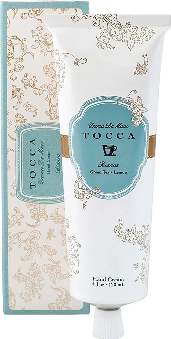 Tocca Bianca Hand Cream, 4 oz - Rose, Lemon, Green Tea - Moisturizing, Quick Absorbing