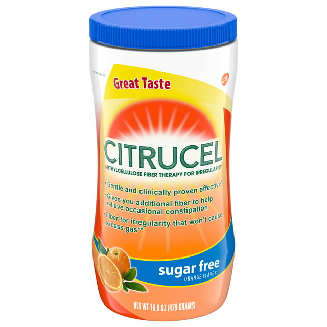 Citrucel Sugar Free Fiber Powder for Occasional Constipation Relief-16 oz