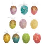 Fox Valley Traders Easter Egg Hanging Ornaments, Set of 10, Dazzling Spring Décor