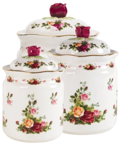 "old Country Roses" Canisters, Set Of 3