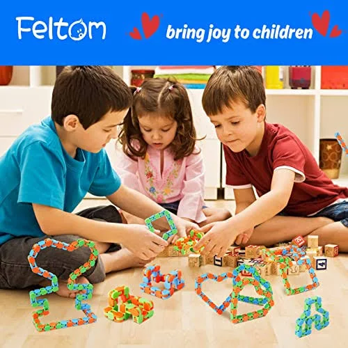 Feltom 28 PCS Valentines Day Gifts for Kids - Wacky Tracks Fidget Toy Valenti...