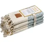 Gold Case Home Collection Helen Turkish Hand Towels for Bathroom Set of 4 - Bathroom Hand Towels - 100% Cotton Kitchen Hand Towels - Authentic