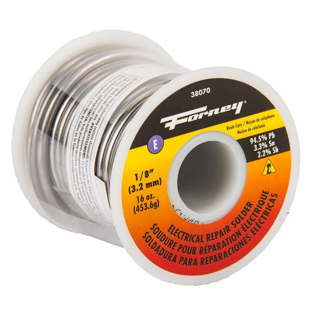 Forney 38070 Solder 1/8in Rosin Core 1 lb