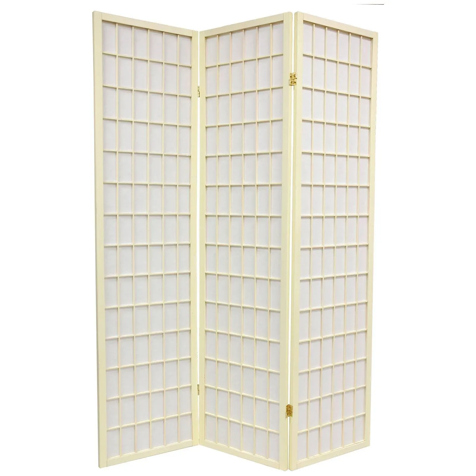 Red Lantern 6 ft. Tall Window Pane-Special Edition-Ivory-5 Panels Room Divider