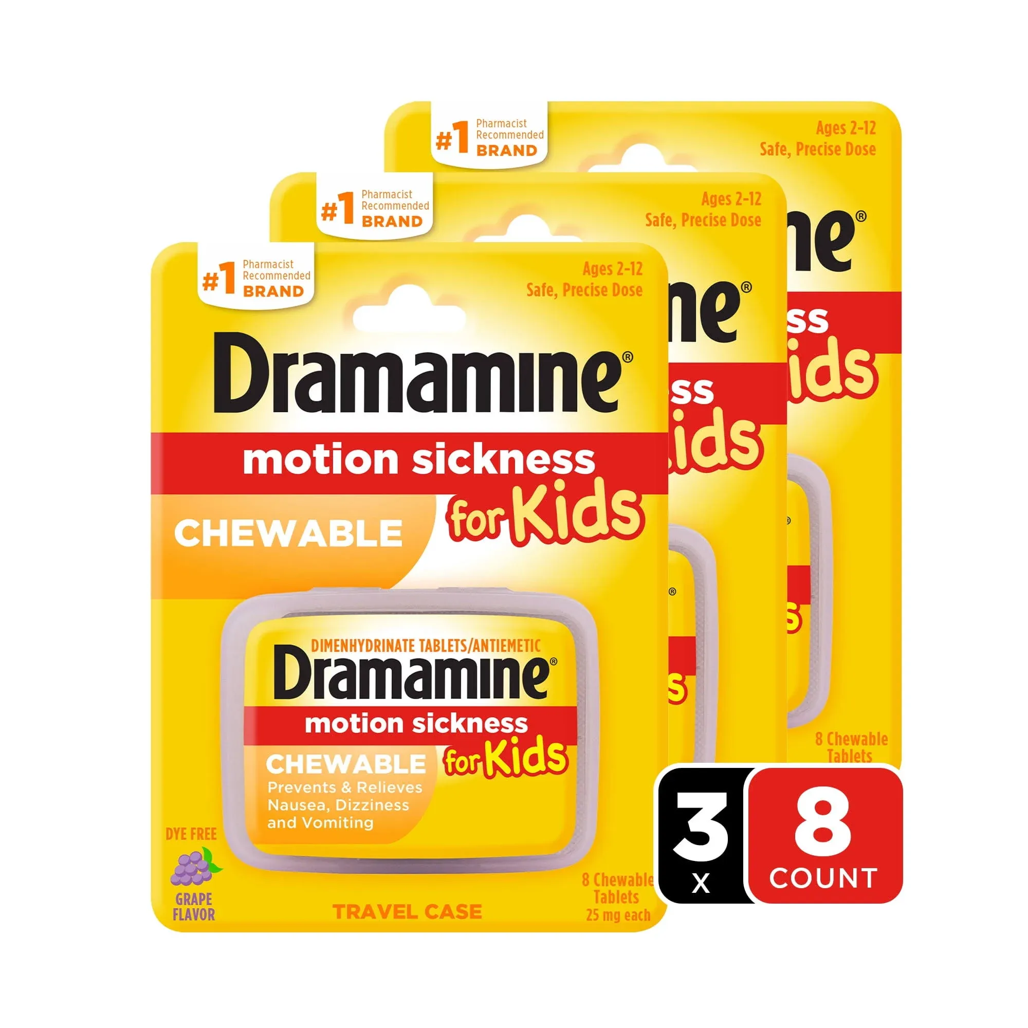 Dramamine Chewable Motion Sickness Relief for Kids