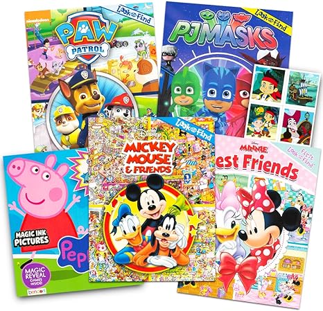 Disney Look and Find Books Set for Kids 2-4 Toddlers -- 5 Find It Books Featuring ...