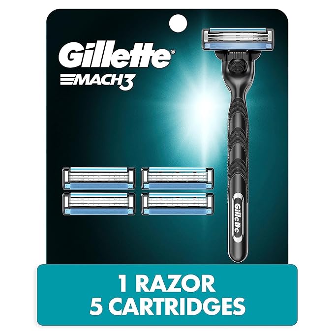 Gillette Mach3 Refill Cartridges • Razor Blades • 4 Cartridges Total