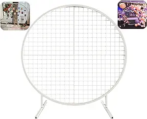 LANGXUN White Circle Mesh Decoration Arch Kit for Wedding & Birthday Party