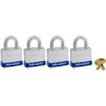 Master Lock 1-5/16 in. H X 1-5/8 in. W X 1-1/2 in. L Steel Double Locking Padlock Keyed Alike